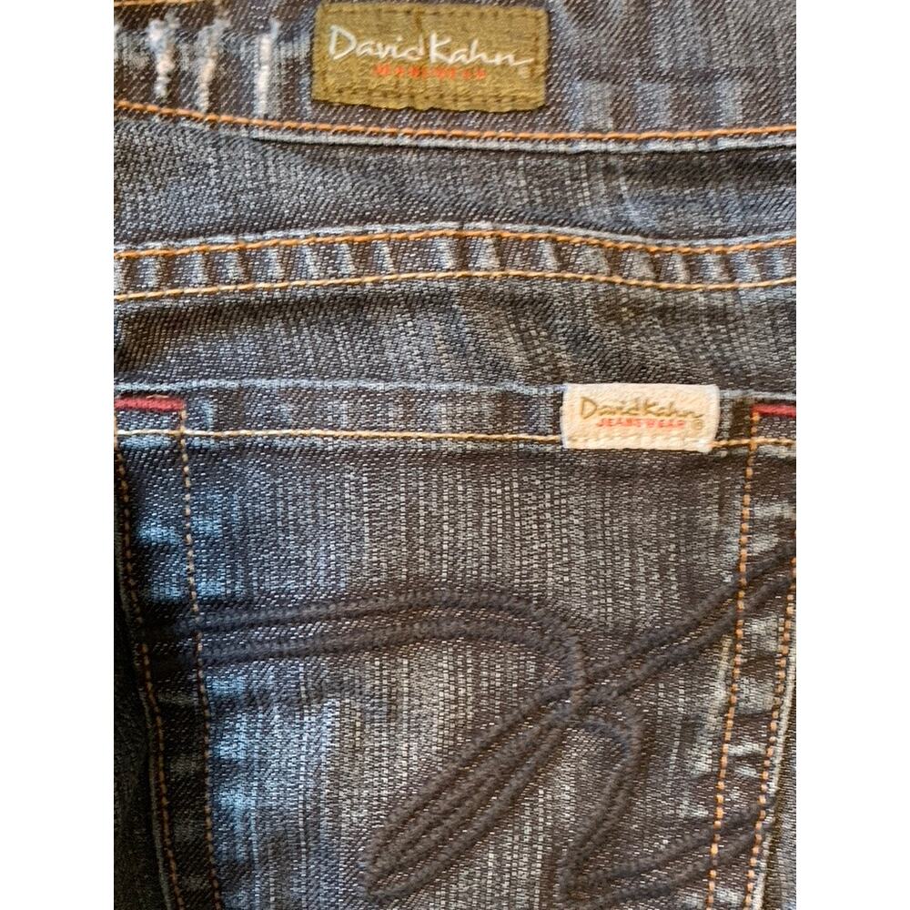 David Kahn Jeans Women Size 29 Nikki Wide Leg 30x32 Blue Bootcut Med Wash - Picture 10 of 12
